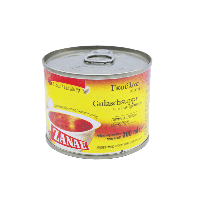 Gulaschsuppe (200ml) Zanae von Zanae bei Araxxon  - Hochwertiges griechisches Produkt.   Gulaschsuppe (200ml) Zanae από Zanae στο Araxxon  - Αυθεντικό ελληνικό προϊόν.